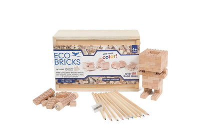 Eco-Bricks™ Classic 145-Piece Wooden Building Set