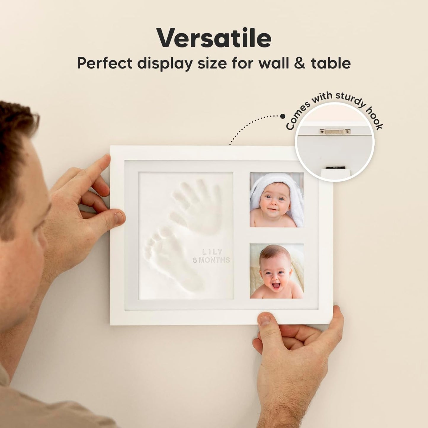 Baby Hand & Footprint Keepsake Kit – Personalized Memory Frame 