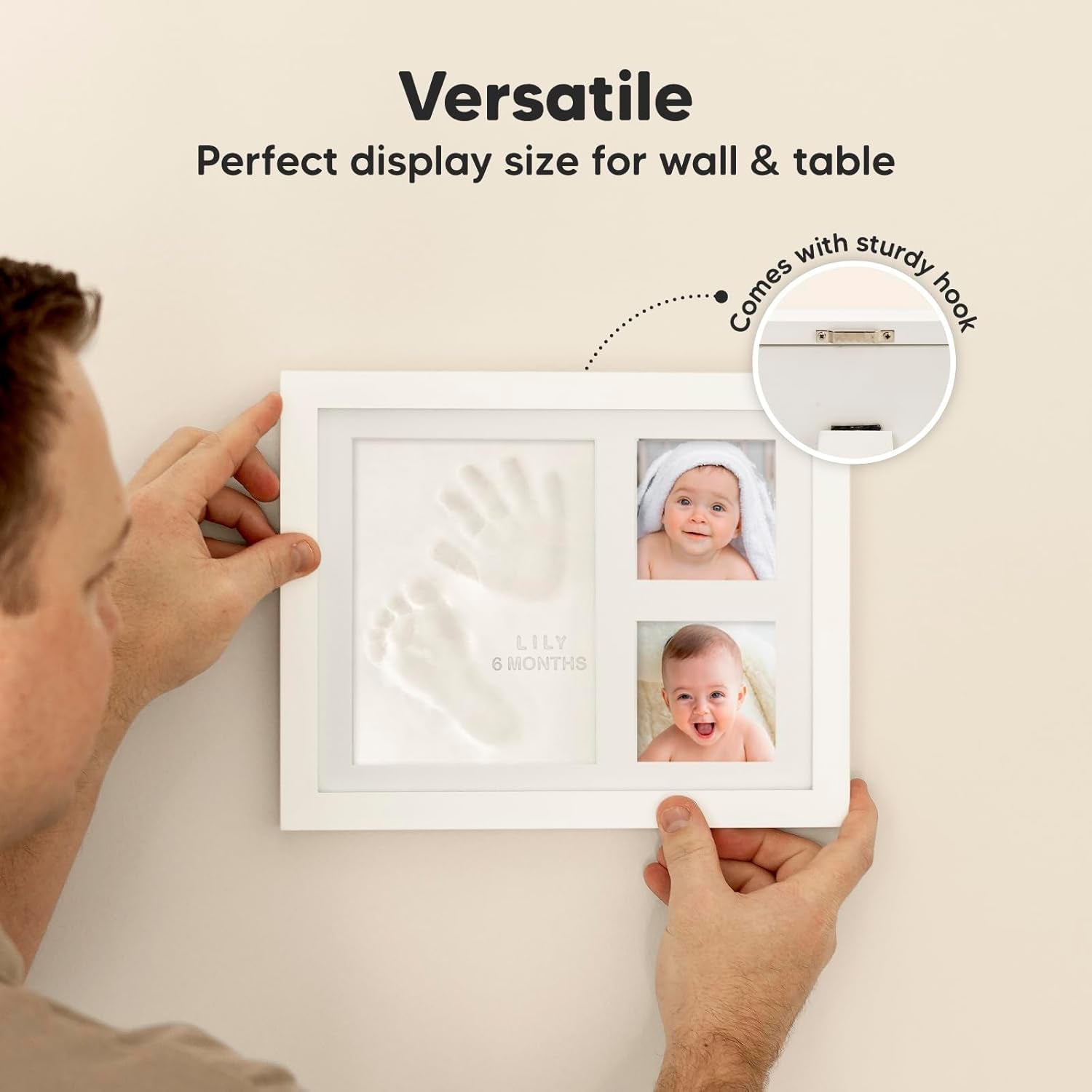 Baby Hand & Footprint Keepsake Kit – Personalized Memory Frame 