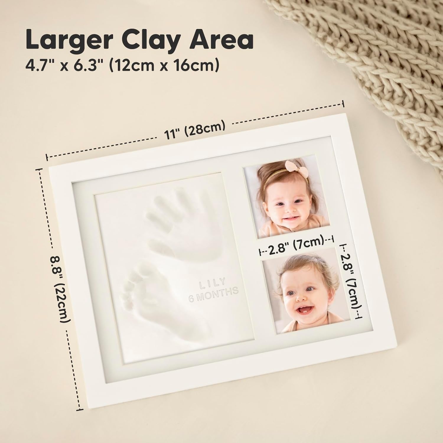 Baby Hand & Footprint Keepsake Kit – Personalized Memory Frame 