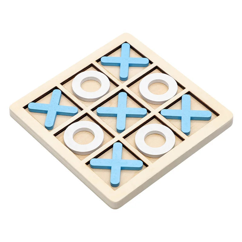 Wooden Board Tic Tac Toe Game