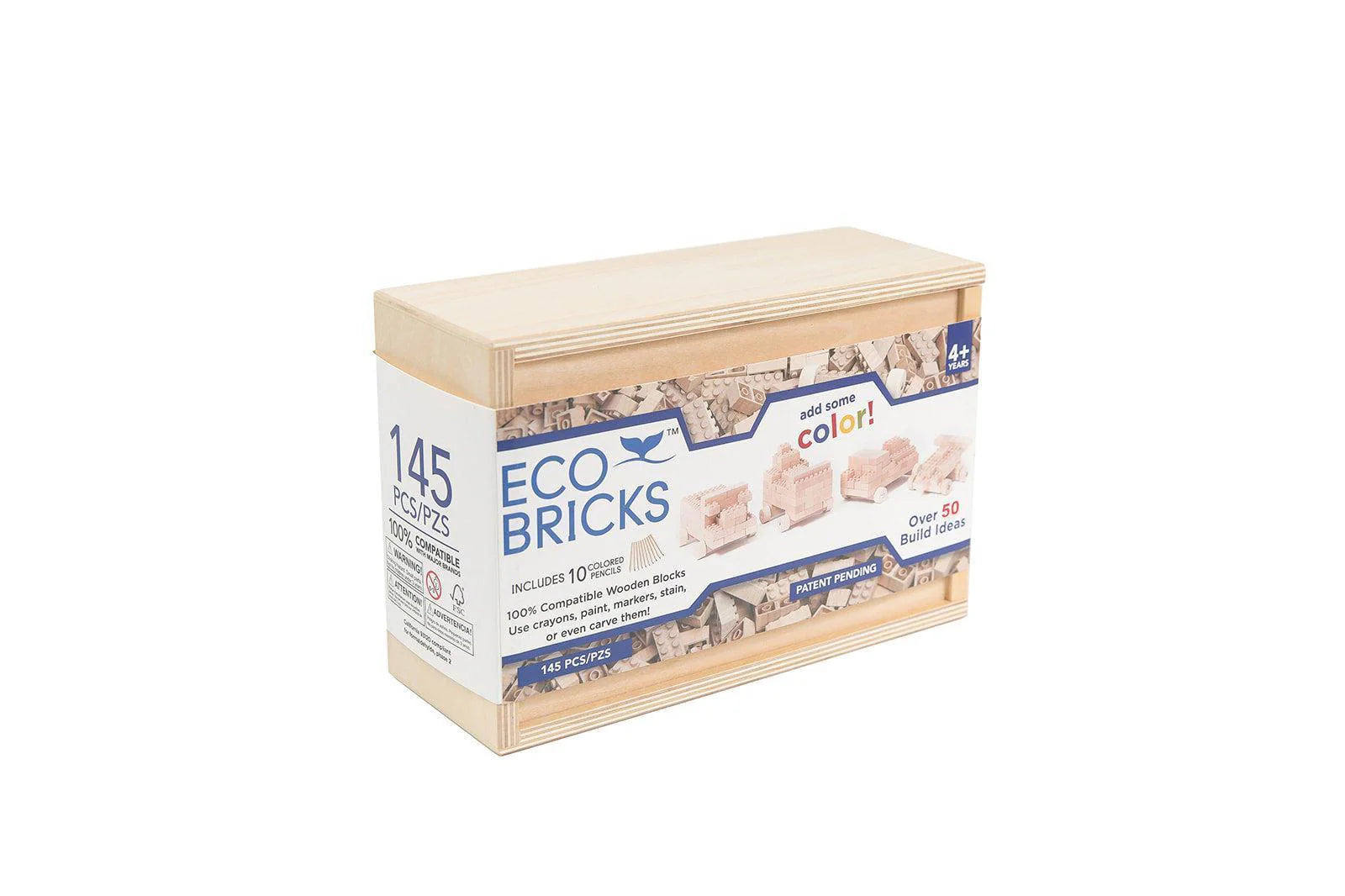 Eco-Bricks™ Classic 145-Piece Wooden Building Set