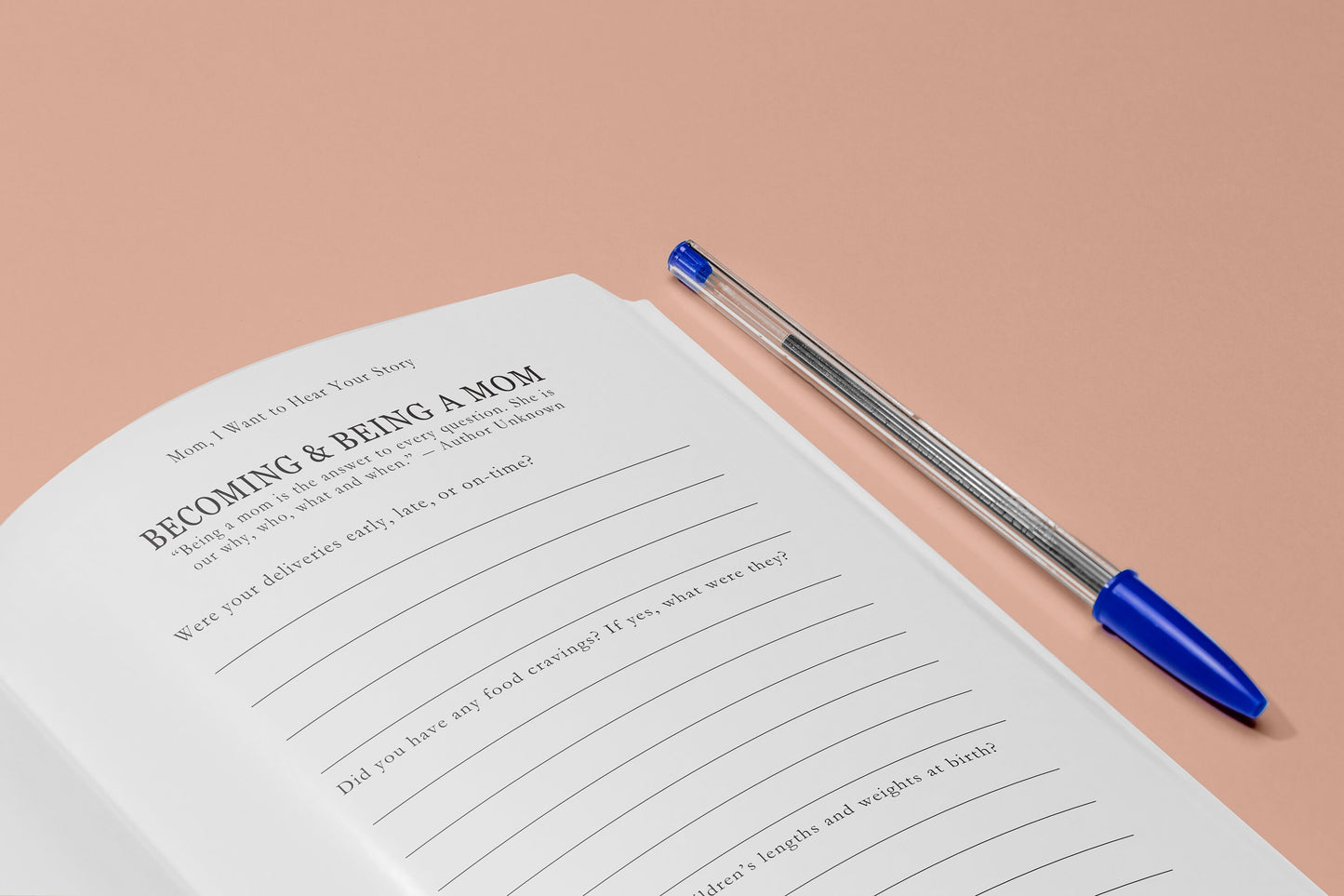 Mom, I Want to Hear Your Story – Guided Memory Journal